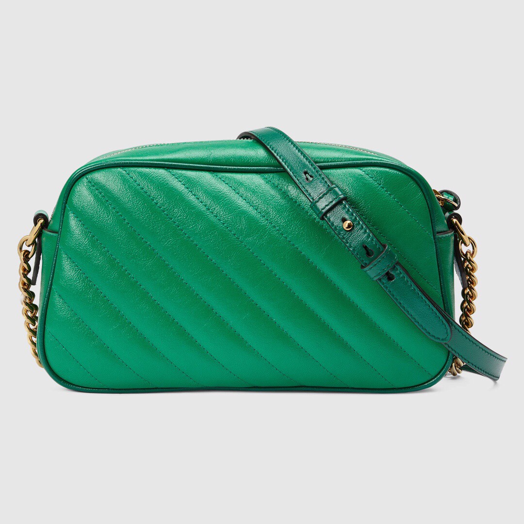 Gucci GG Marmont Small Matelasse Shoulder Bag 447632 Green